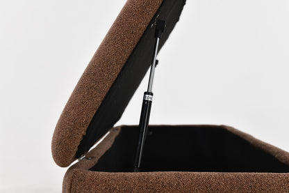 Banc de dressing pouf en tissu anti tache, 123x46xH45CM Emilio