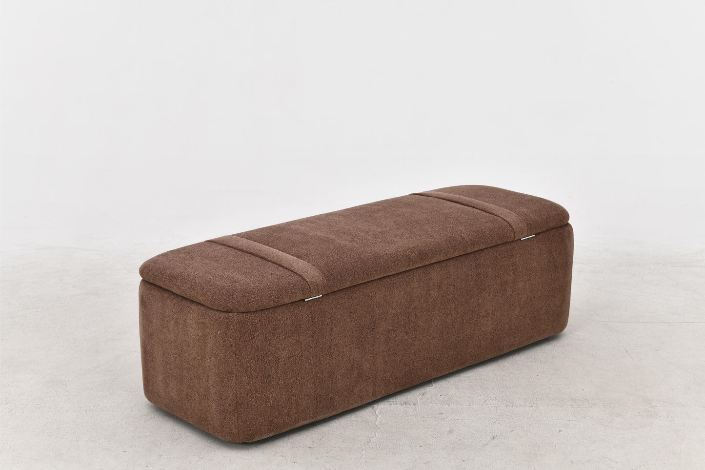 Banc de dressing pouf en tissu anti tache, 123x46xH45CM Emilio