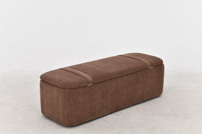 Banc de dressing pouf en tissu anti tache, 123x46xH45CM Emilio