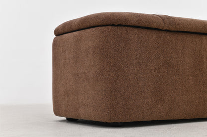 Banc de dressing pouf en tissu anti tache, 123x46xH45CM Emilio