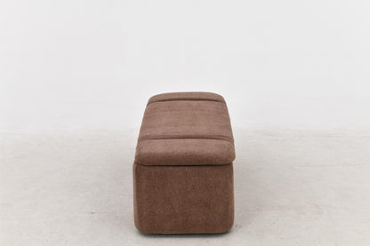 Banc de dressing pouf en tissu anti tache, 123x46xH45CM Emilio