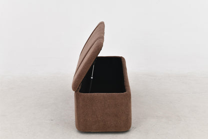 Banc de dressing pouf en tissu anti tache, 123x46xH45CM Emilio