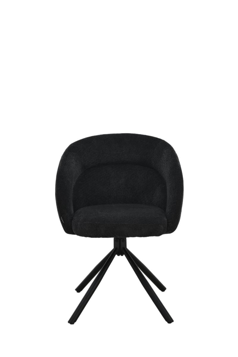 Chaise en tissu anti tache, 60,5x62,5xH82,5CM - CELINE