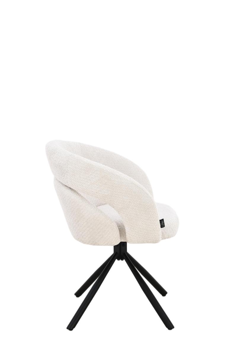 Chaise en tissu anti tache, 60,5x62,5xH82,5CM - CELINE