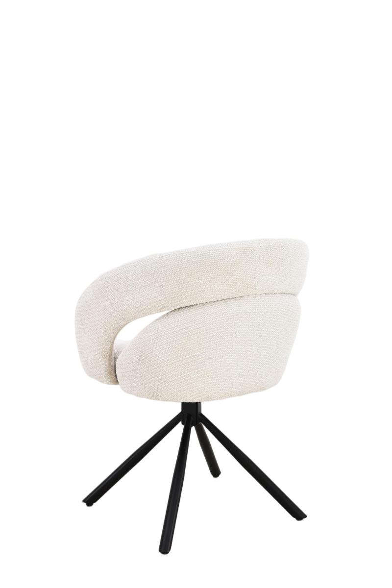 Chaise en tissu anti tache, 60,5x62,5xH82,5CM - CELINE