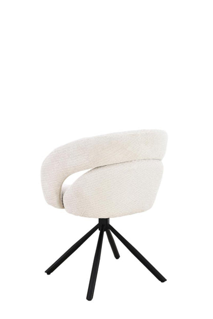 Chaise en tissu anti tache, 60,5x62,5xH82,5CM - CELINE