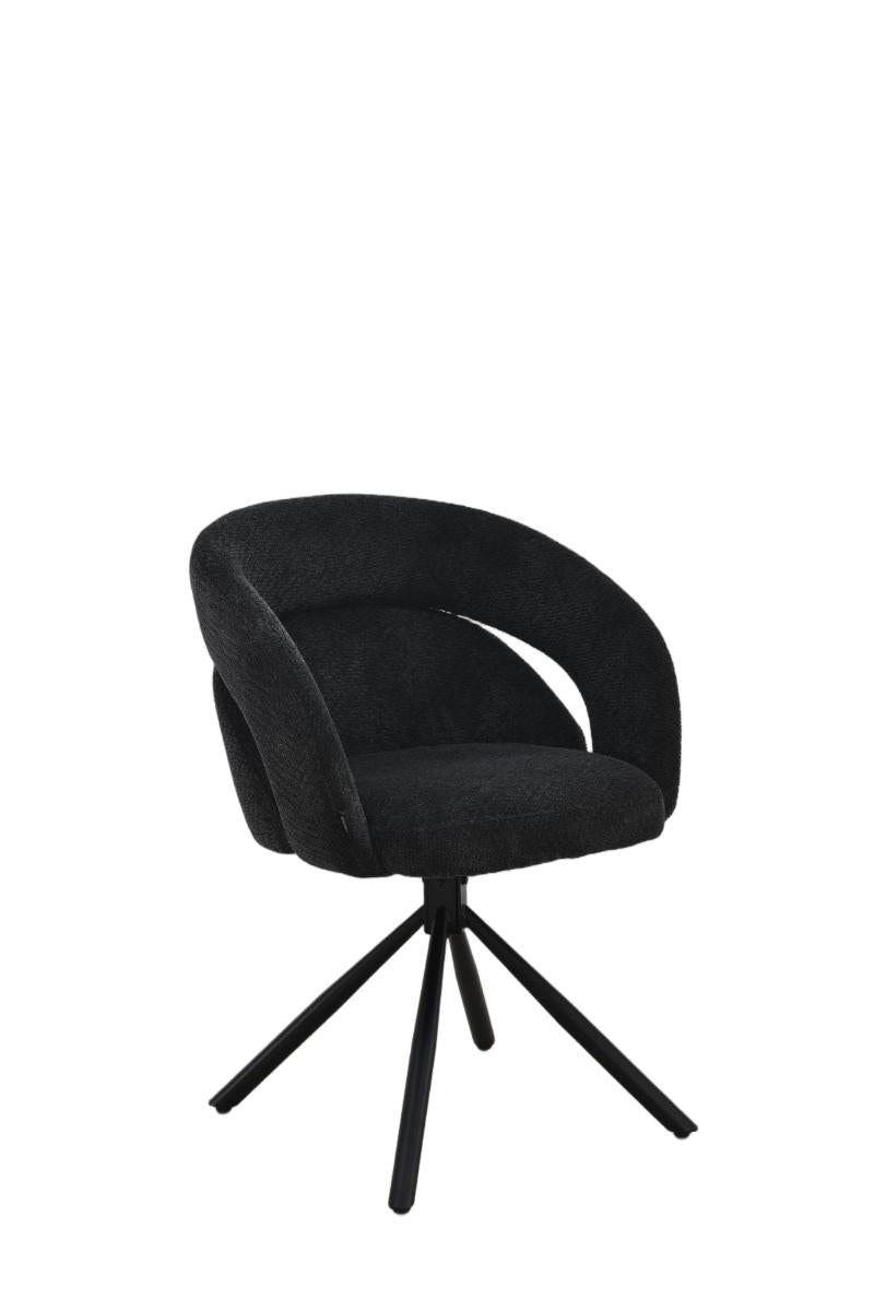 Chaise en tissu anti tache, 60,5x62,5xH82,5CM - CELINE
