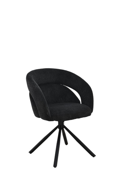 Chaise en tissu anti tache, 60,5x62,5xH82,5CM - CELINE