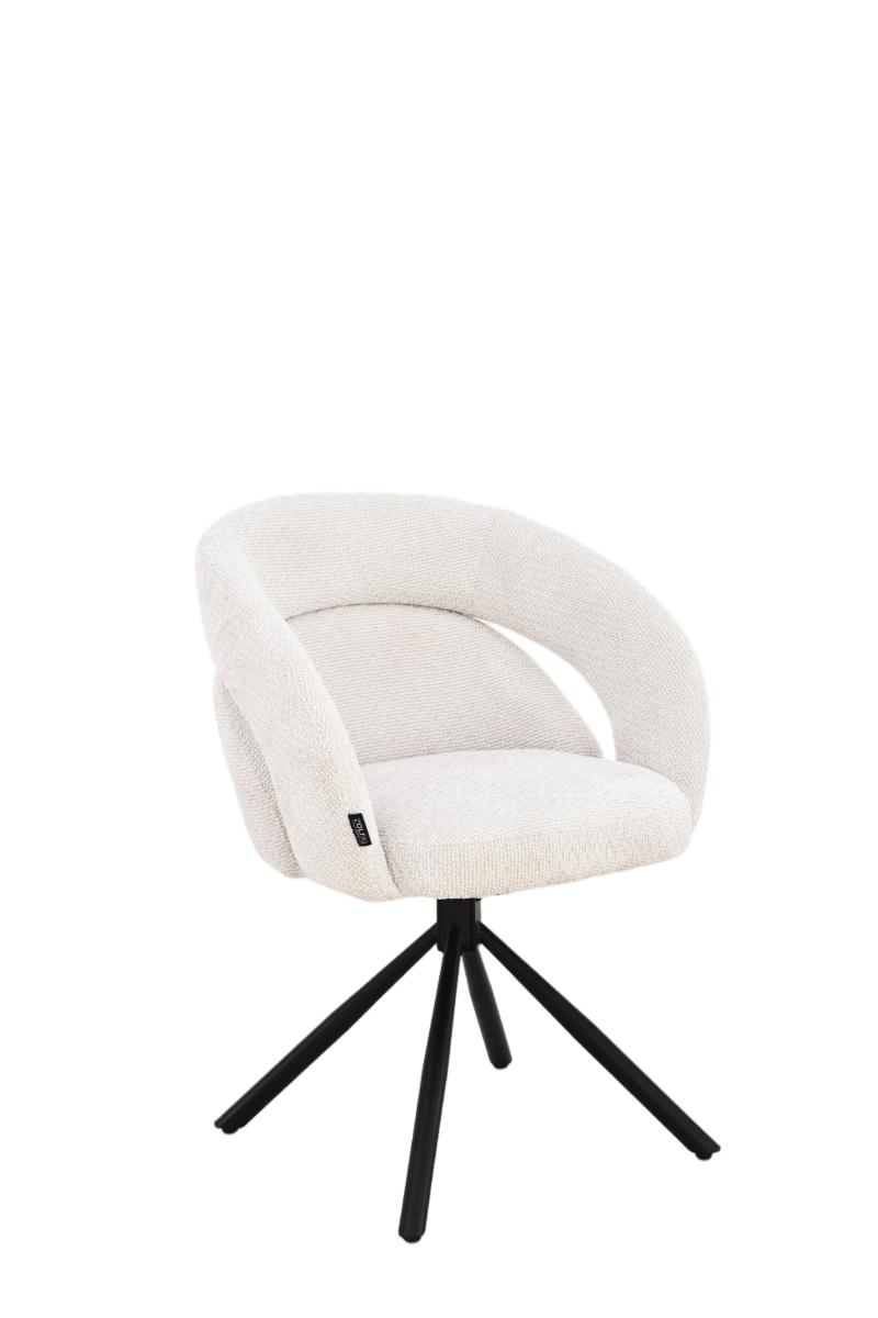 Chaise en tissu anti tache, 60,5x62,5xH82,5CM - CELINE