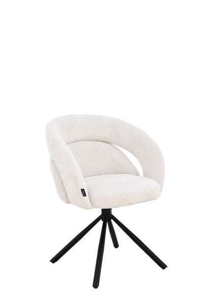 Chaise en tissu anti tache, 60,5x62,5xH82,5CM - CELINE