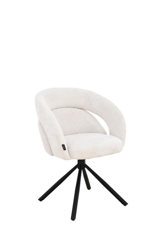 Chaise en tissu anti tache, 60,5x62,5xH82,5CM - CELINE