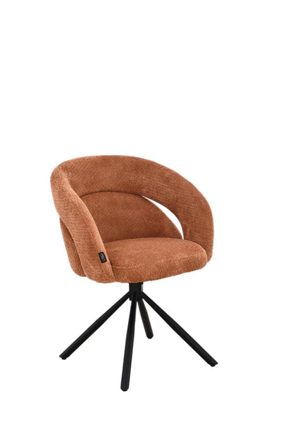 Chaise en tissu anti tache, 60,5x62,5xH82,5CM - CELINE