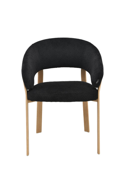 Chaise en tissu anti tache, 57x61xH79,5CM - ALESSIA