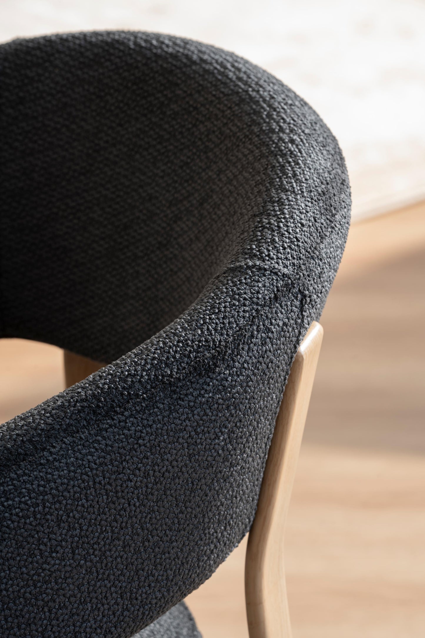 Chaise en tissu anti tache, 57x61xH79,5CM - ALESSIA