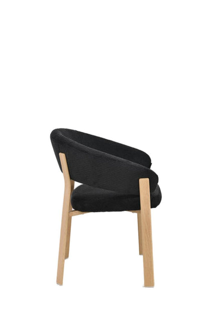 Chaise en tissu anti tache, 57x61xH79,5CM - ALESSIA