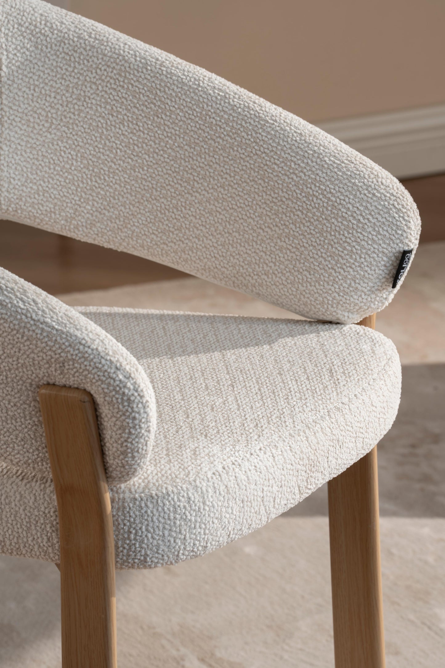 Chaise en tissu anti tache, 57x61xH79,5CM - ALESSIA