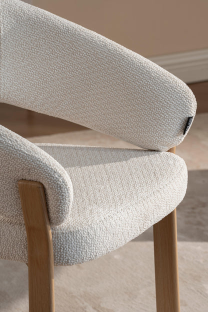 Chaise en tissu anti tache, 57x61xH79,5CM - ALESSIA