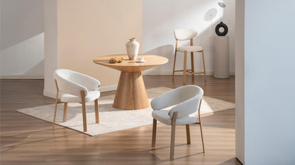 Chaise en tissu anti tache, 57x61xH79,5CM - ALESSIA