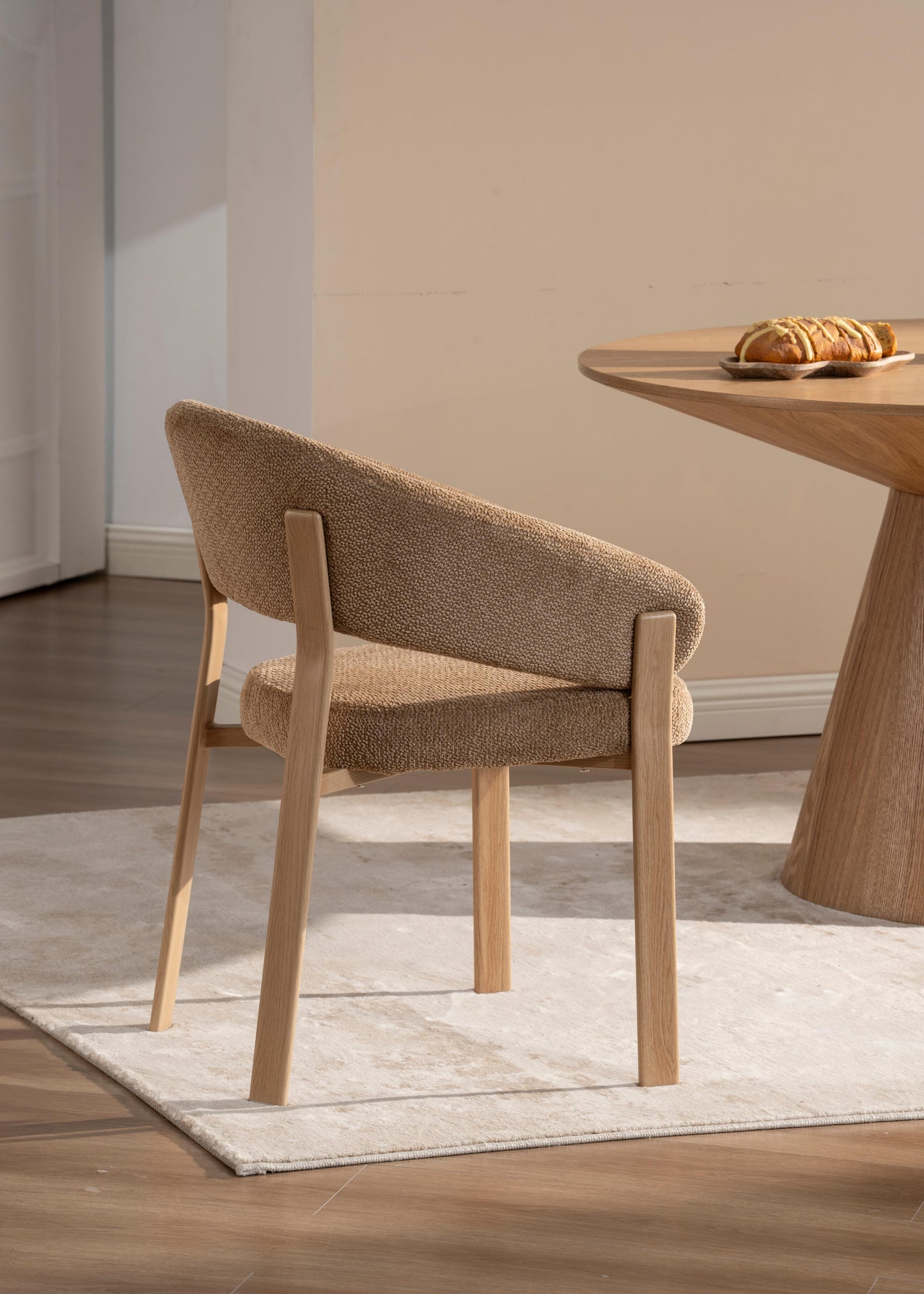 Chaise en tissu anti tache, 57x61xH79,5CM - ALESSIA