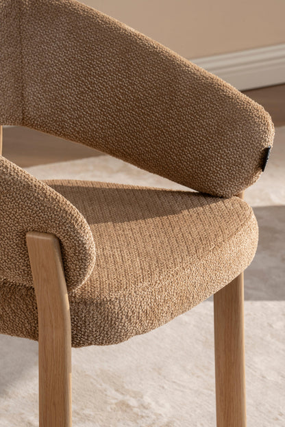 Chaise en tissu anti tache, 57x61xH79,5CM - ALESSIA