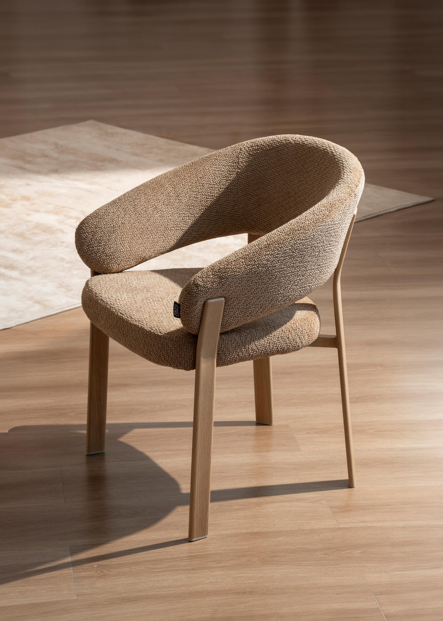 Chaise en tissu anti tache, 57x61xH79,5CM - ALESSIA