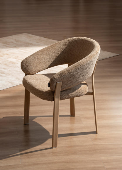 Chaise en tissu anti tache, 57x61xH79,5CM - ALESSIA