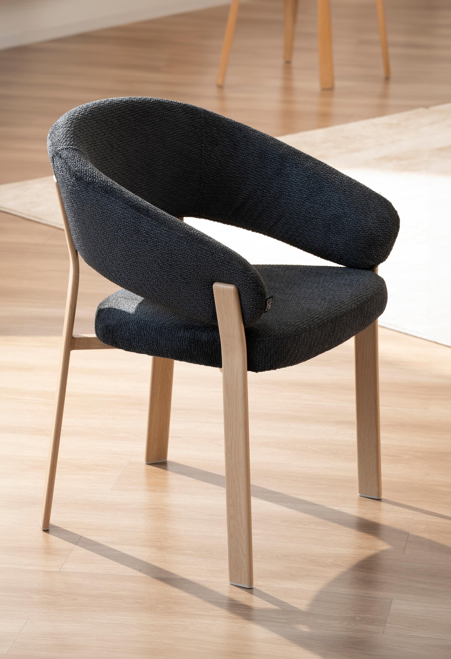 Chaise en tissu anti tache, 57x61xH79,5CM - ALESSIA
