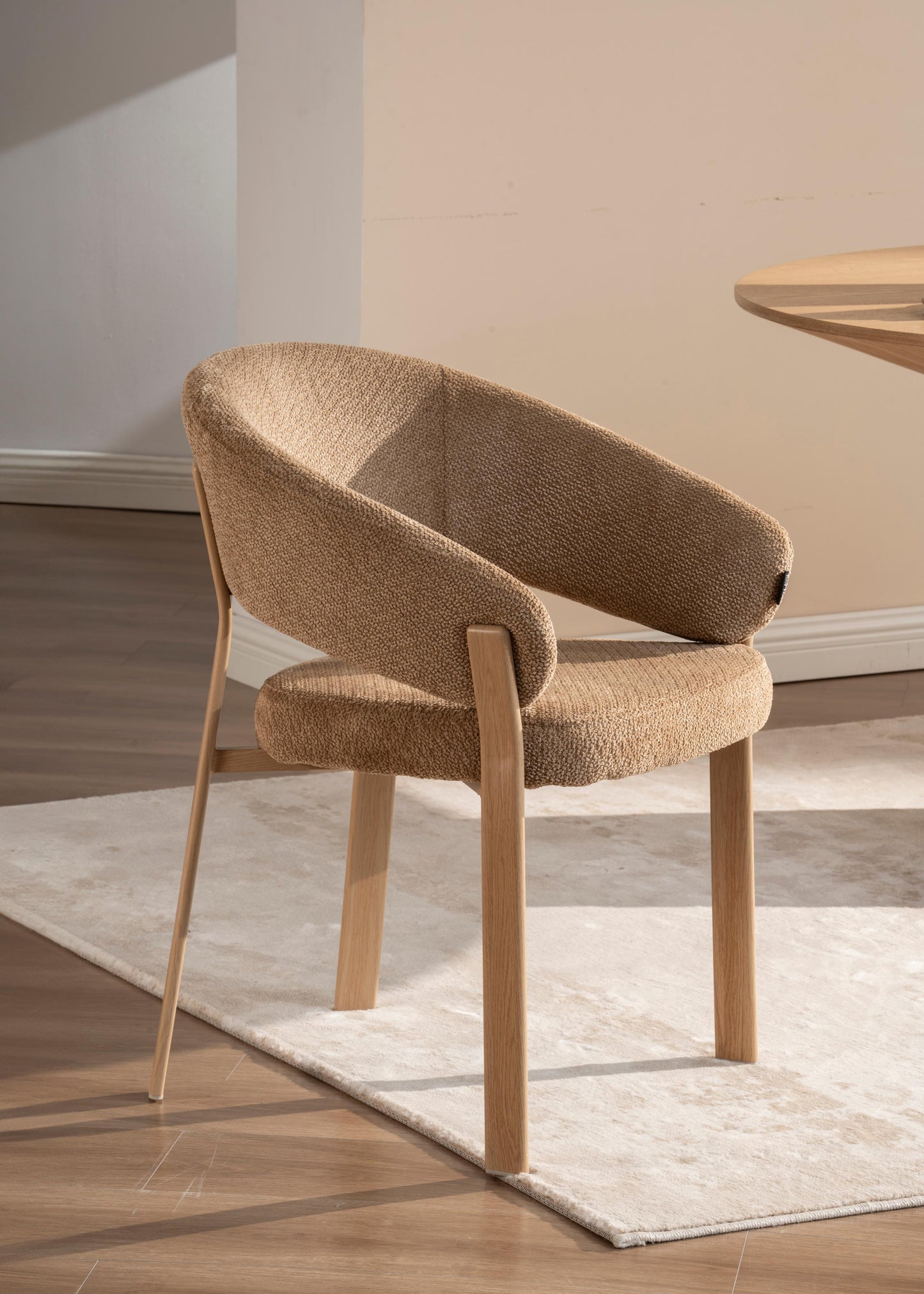 Chaise en tissu anti tache, 57x61xH79,5CM - ALESSIA