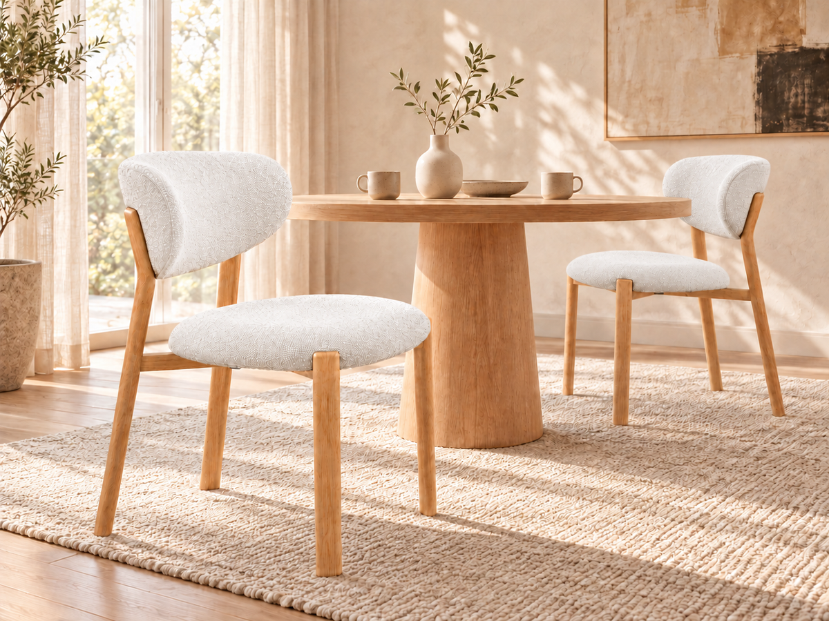 Chaise en tissu anti tache, 50x60xH81,5CM - LORA