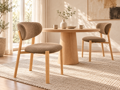 Chaise en tissu anti tache, 50x60xH81,5CM - LORA