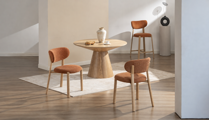 Chaise en tissu anti tache, 50x60xH81,5CM - LORA
