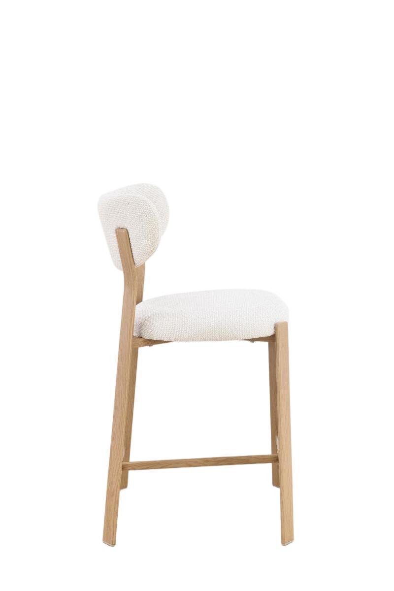 Chaise haute tabouret de bar en tissu anti tache, 50x54xH96CM - LORA