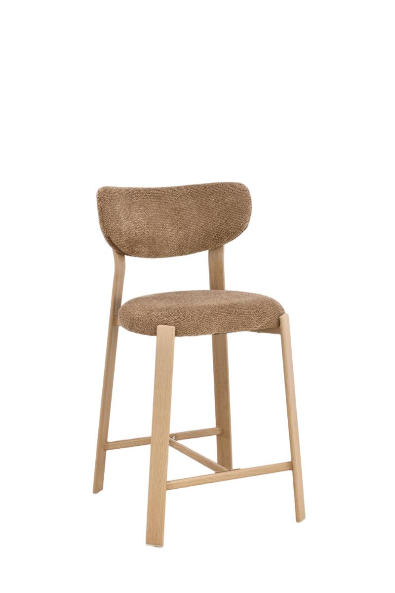 Chaise haute tabouret de bar en tissu anti tache, 50x54xH96CM - LORA