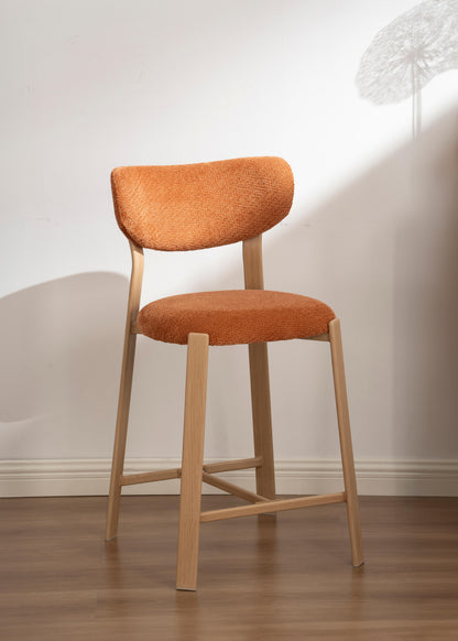 Chaise haute tabouret de bar en tissu anti tache, 50x54xH96CM - LORA