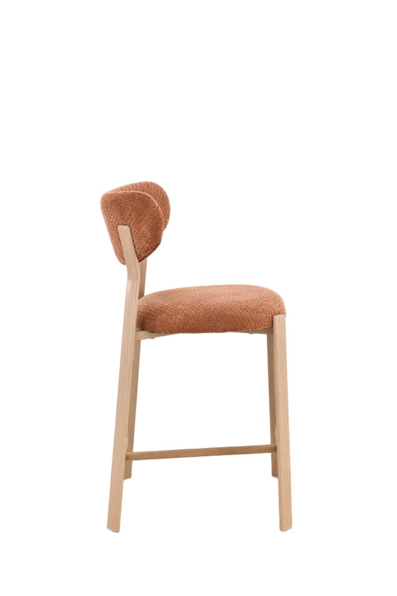 Chaise haute tabouret de bar en tissu anti tache, 50x54xH96CM - LORA