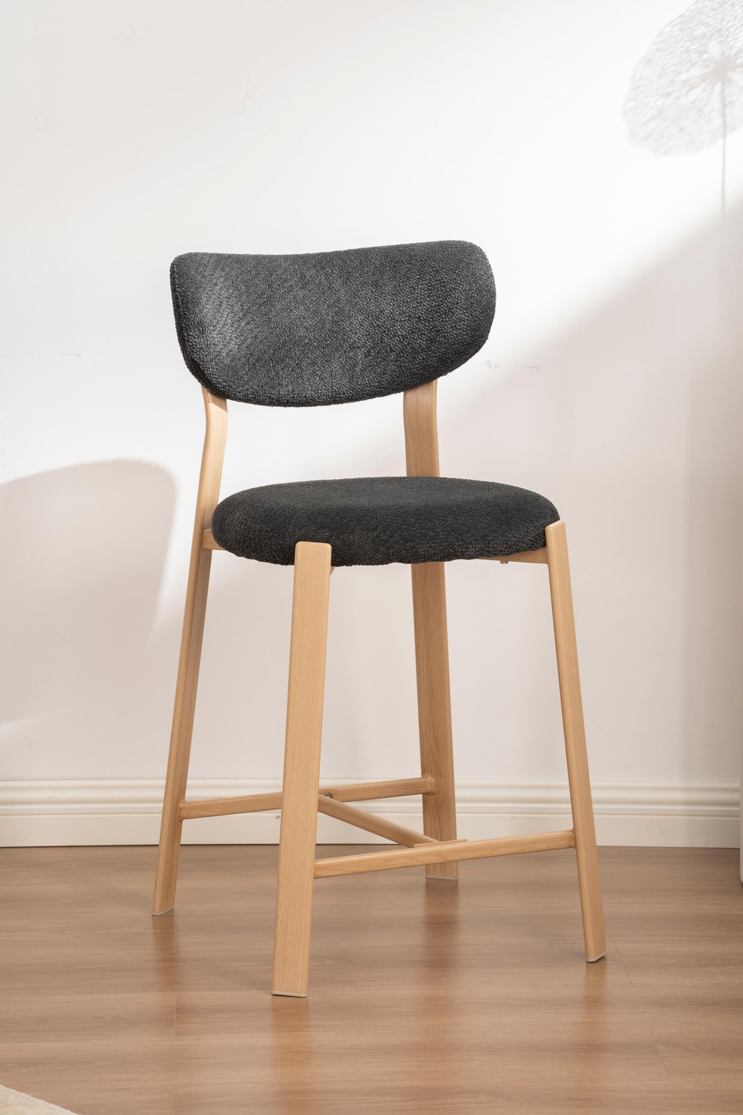 Chaise haute tabouret de bar en tissu anti tache, 50x54xH96CM - LORA
