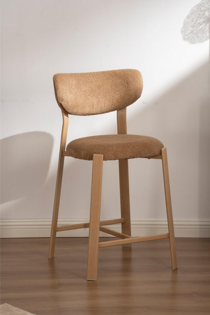 Chaise haute tabouret de bar en tissu anti tache, 50x54xH96CM - LORA