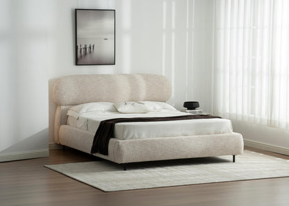 Lit en tissu avec sommier inclus Emilie