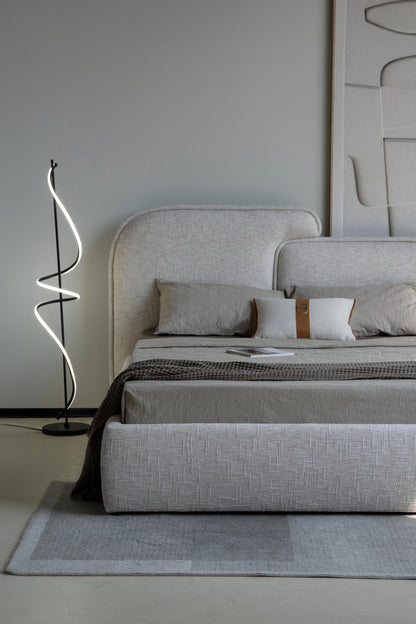 Lit avec sommier en tissu anti tâche -Mont Blanc