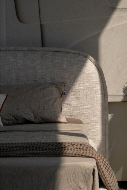 Lit avec sommier en tissu anti tâche -Mont Blanc