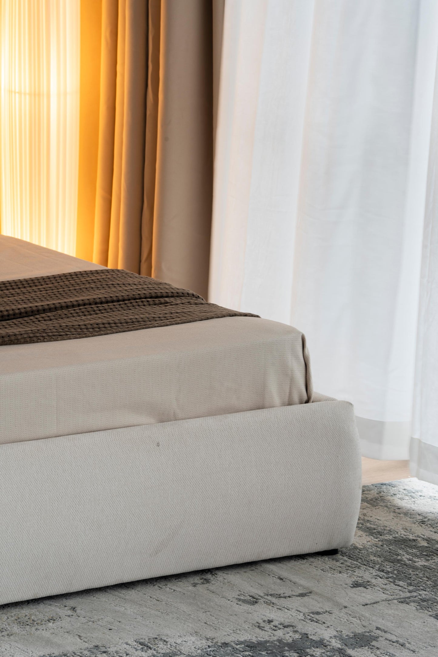 Lit en tissu avec sommier KuBo