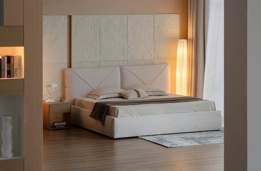 Lit en tissu avec sommier KuBo