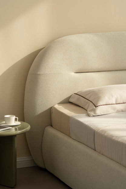 Lit en tissu avec sommier inclus Vernon