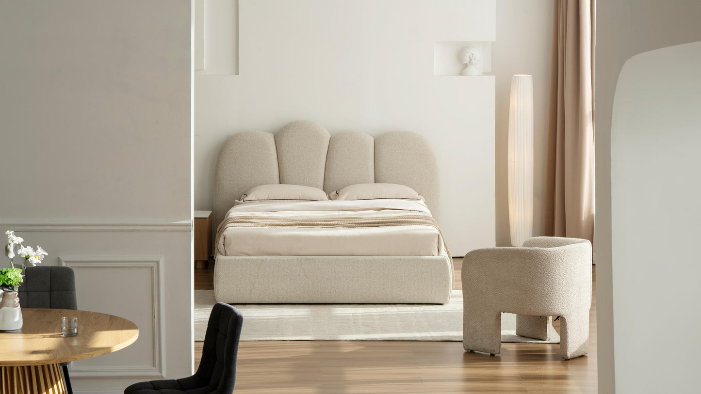 Lit en tissu avec sommier Urban