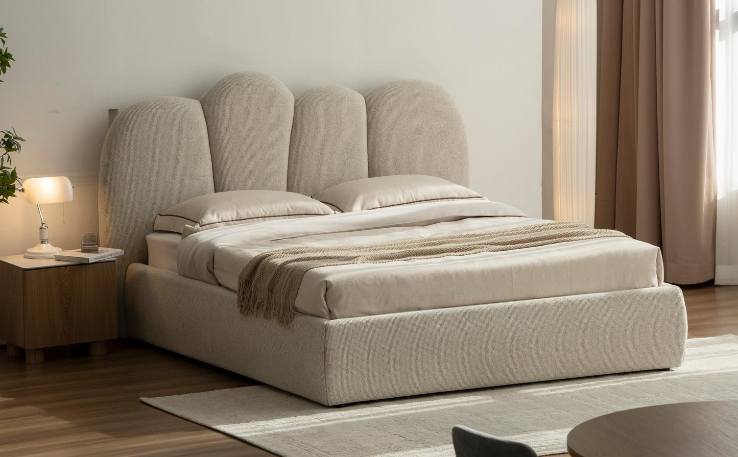 Lit en tissu avec sommier Urban