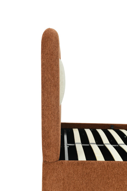 Lit en tissu avec sommier Nova