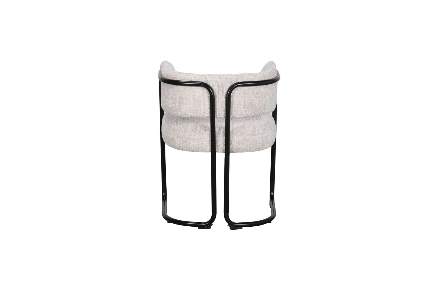 Chaise avec accoudoirs en tissu et structure noire, 56x52xH70CM ALICIA