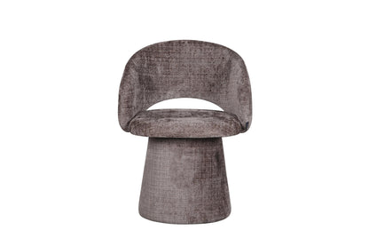 Chaise pivotante en tissu anti tache, 60x55,5xH77CM - ELIANA
