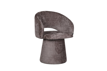 Chaise pivotante en tissu anti tache, 60x55,5xH77CM - ELIANA
