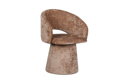 Chaise pivotante en tissu anti tache, 60x55,5xH77CM - ELIANA